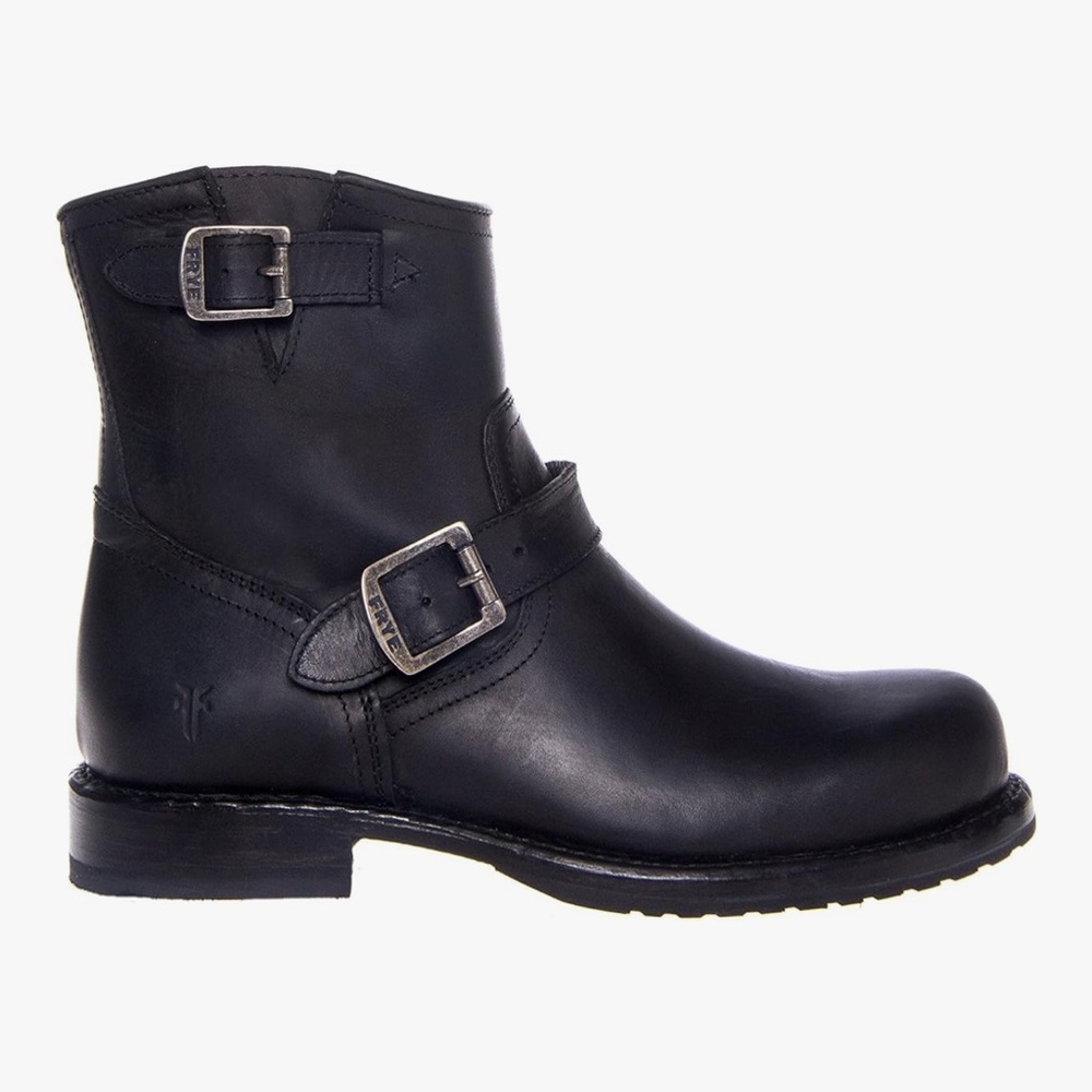 FRYE Wayde Engineer Inside Zip Black Leather Boots Men’s 8D NIB